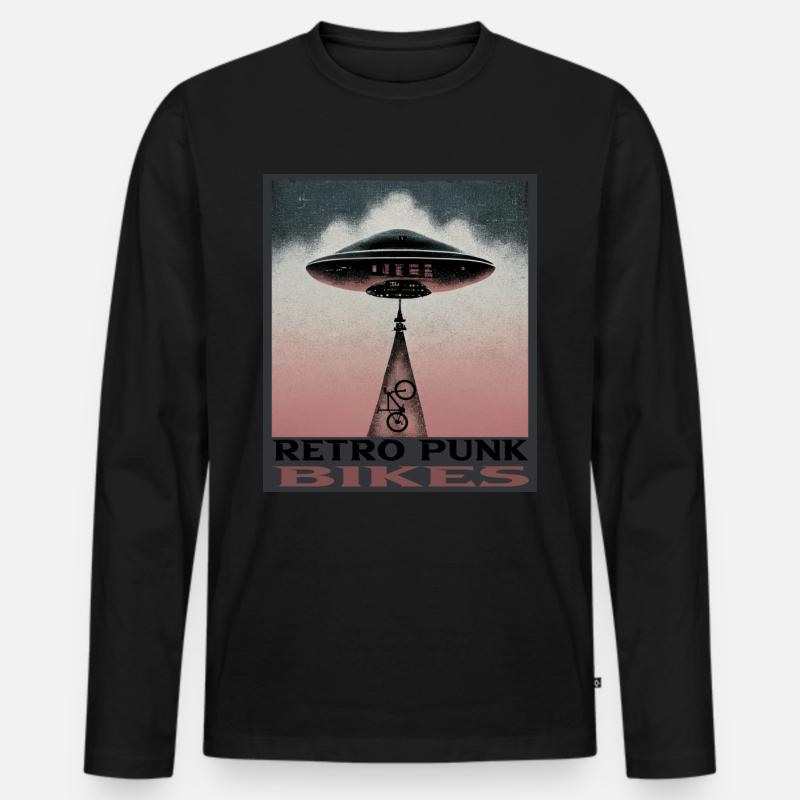 Fahrrad - Männer Premium Bio Langarmshirt - Schwarz