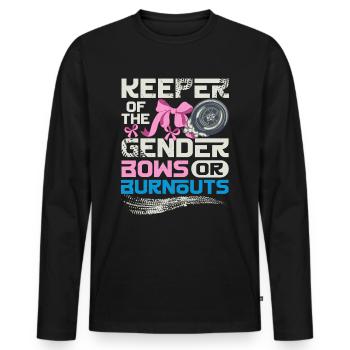 Hüter der Gender-Burnouts oder Verbeugungen - Männer Premium Bio Langarmshirt - Schwarz - Vorne - Nico (187cm)