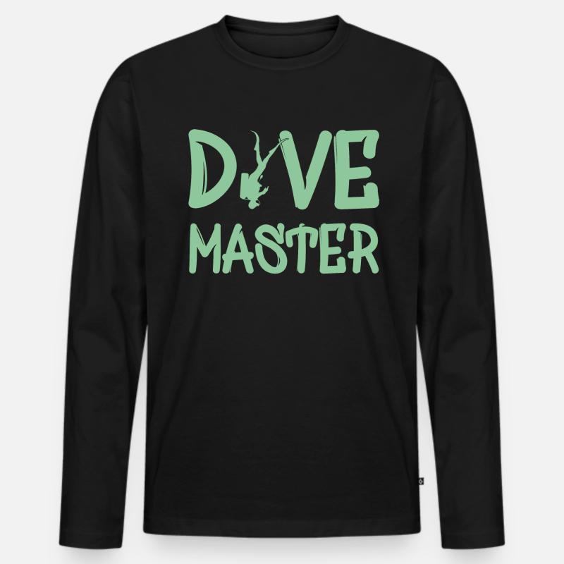 Dive Master Diving Scuba Diver - Männer Premium Bio Langarmshirt - Schwarz