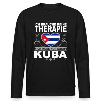 Ich muss nach Kuba Urlaub Karibik Geschenk - Männer Premium Bio Langarmshirt - Schwarz - Vorne - Nico (187cm)