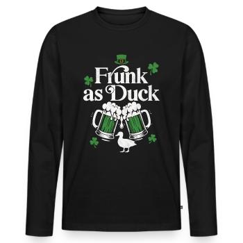 Frunk as Duck - Men's Premium Organic Long Sleeve Shirt - black - Front - Nico (187cm)