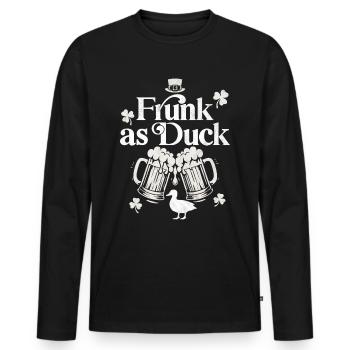 Frunk as Duck - Men's Premium Organic Long Sleeve Shirt - black - Front - Nico (187cm)