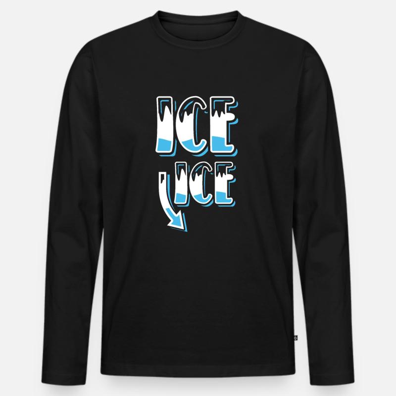 Schwangerschaft Ankündigung - Männer Premium Bio Langarmshirt - Schwarz