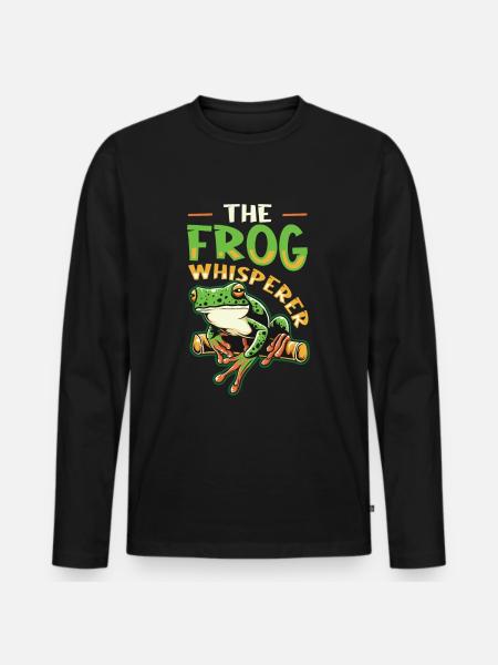 The Frog Whisperer - Men's Premium Organic Long Sleeve Shirt - black