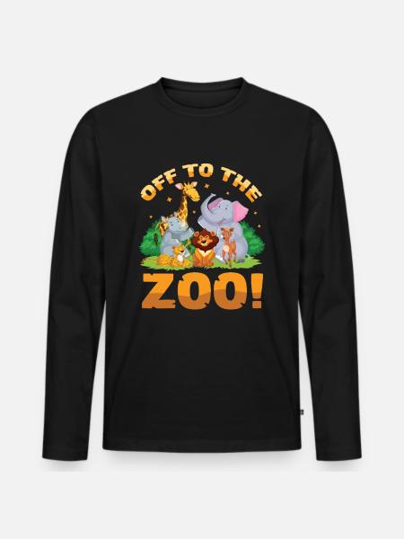 Off to the zoo - Men's Premium Organic Long Sleeve Shirt - black