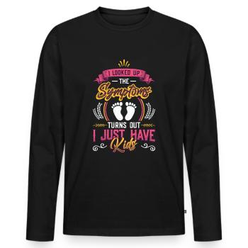 J’ai cherché les symptômes. - T-shirt manches longues Premium bio Homme - noir - Devant - Nico (187cm)