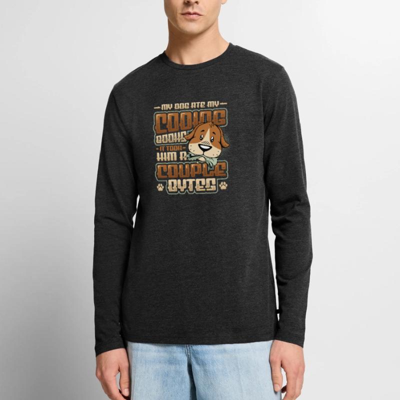 Hund Bytes Code Computer Witz Programmierung Männer Premium Bio Langarmshirt