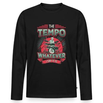 Das Tempo Ist, Was Immer Ich Sage, Es Ist Rockband - Männer Premium Bio Langarmshirt - Schwarz - Vorne - Nico (187cm)