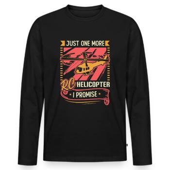 Nur Noch Ein Rc-hubschrauber, Ich Verspreche. - Männer Premium Bio Langarmshirt - Schwarz - Vorne - Nico (187cm)
