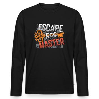 Escape Room, Master Escape Room, birthday. - Men's Premium Organic Long Sleeve Shirt - black - Front - Nico (187cm)