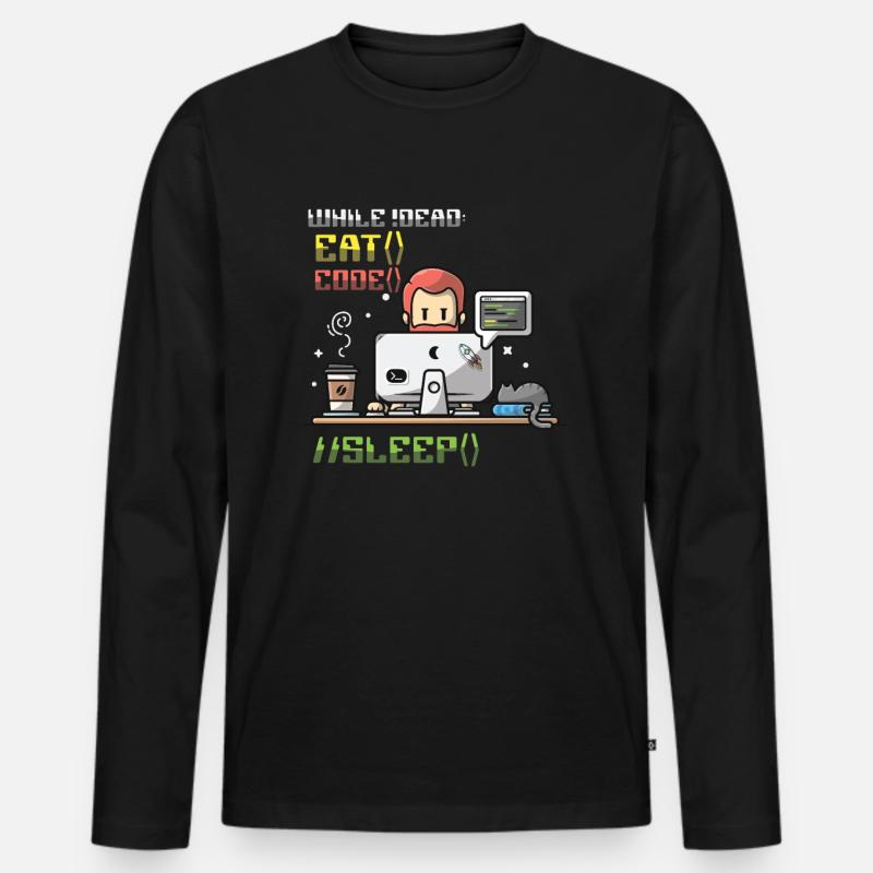 Programmeur,Programmeur informatique,Blague - T-shirt manches longues Premium bio Homme - noir