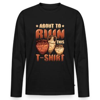 Pottery clay on ruining - Men's Premium Organic Long Sleeve Shirt - black - Front - Nico (187cm)