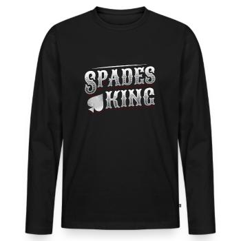 King of Spades, Cards of Spades - Men's Premium Organic Long Sleeve Shirt - black - Front - Nico (187cm)