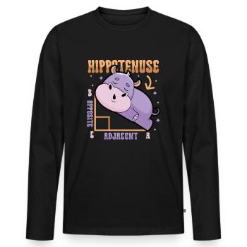 Hippotenuse, opposite, adjacent - Men's Premium Organic Long Sleeve Shirt - black - Front - Nico (187cm)