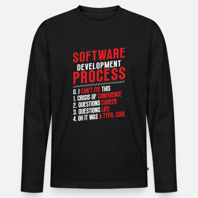 Software development process, programming Men's Premium Organic Long Sleeve Shirt