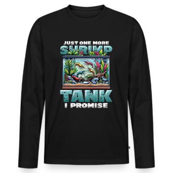 Éleveur de crevettes Aquarium de crevettes - T-shirt manches longues Premium bio Homme - noir - Devant - Nico (187cm)