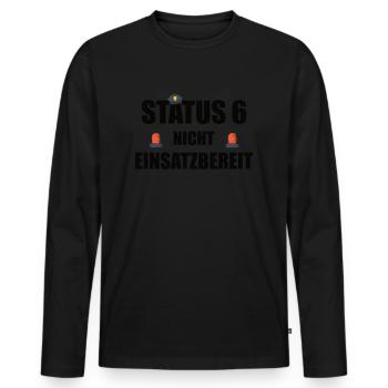 Polizist Status 6 Lustiges Geschenk - Männer Premium Bio Langarmshirt - Schwarz - Vorne - Nico (187cm)