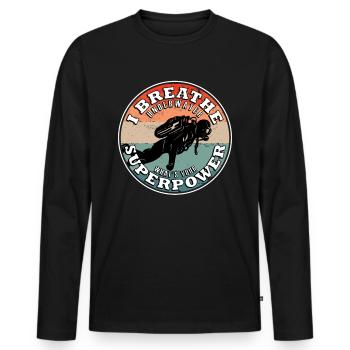 Diver Evolution Underwater Scuba Scuba Scuba - Men's Premium Organic Long Sleeve Shirt - black - Front - Nico (187cm)
