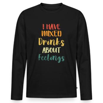 Barkeeper Bartender Cocktail Bar Drink Job - Men's Premium Organic Long Sleeve Shirt - black - Front - Nico (187cm)