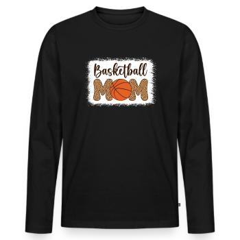 Basketball Mom Basketball Sports Basketball Player - Men's Premium Organic Long Sleeve Shirt - black - Front - Nico (187cm)