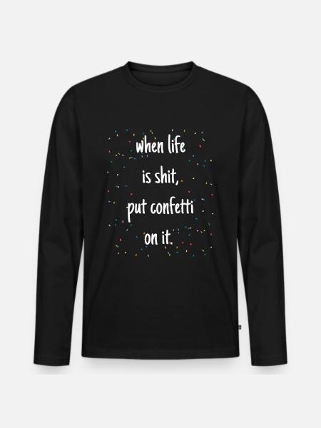 Carnival Replacement Costume Carnival Outfit - Men's Premium Organic Long Sleeve Shirt - black