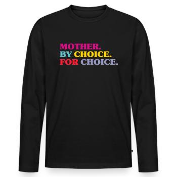 Mère par choix pour le choix Féministe - T-shirt manches longues Premium bio Homme - noir - Devant - Nico (187cm)