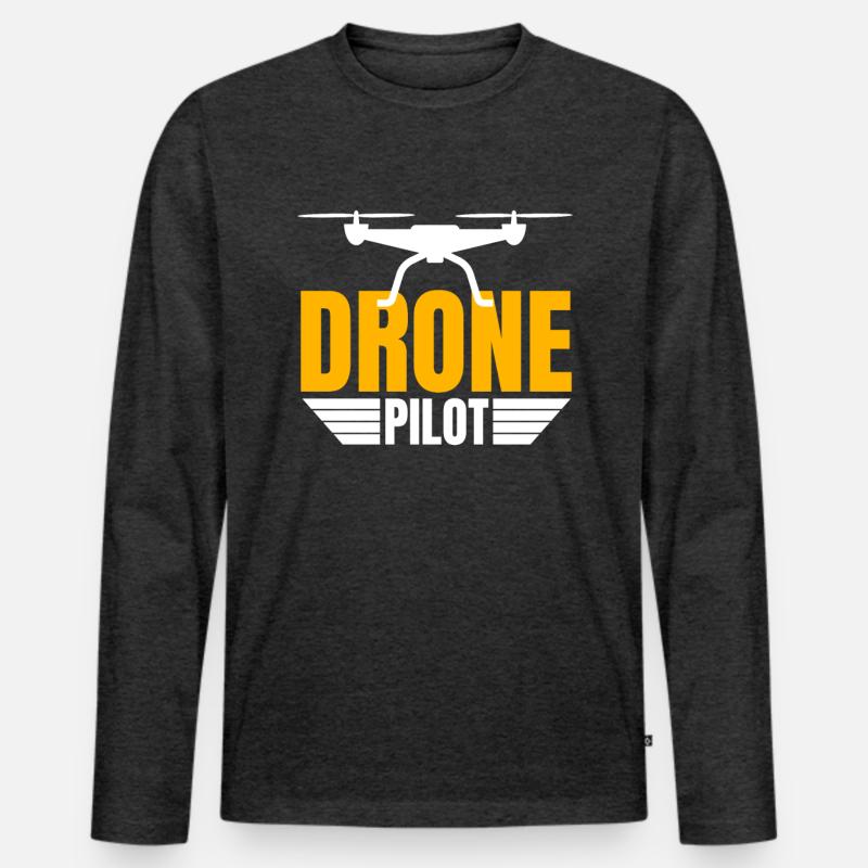 Drone Drone Pilot Drone Operator Quadcopter Men's Premium Organic Long Sleeve Shirt