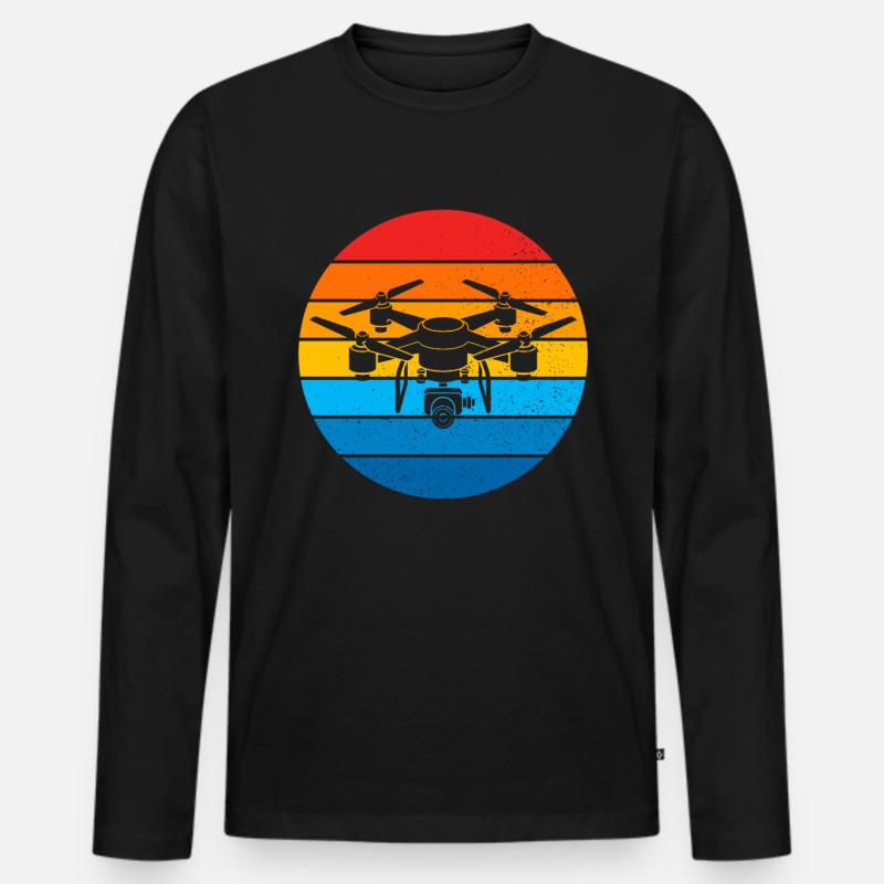 Drone Drone Pilot Drone Operator Quadcopter Men's Premium Organic Long Sleeve Shirt