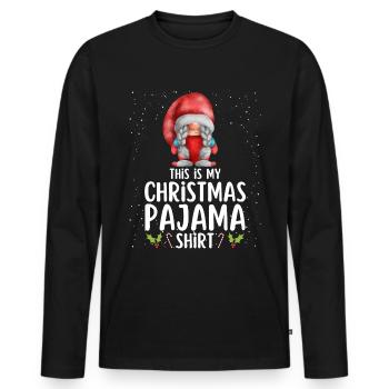 Pyjama de Noël Pyjama Chemise de nuit - T-shirt manches longues Premium bio Homme - noir - Devant - Nico (187cm)
