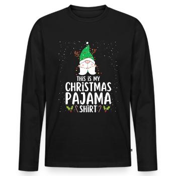 Pyjama de Noël Pyjama Chemise de nuit - T-shirt manches longues Premium bio Homme - noir - Devant - Nico (187cm)