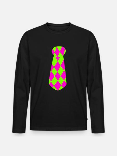 Clown Kostüm Karneval Fasching - Männer Premium Bio Langarmshirt - Schwarz