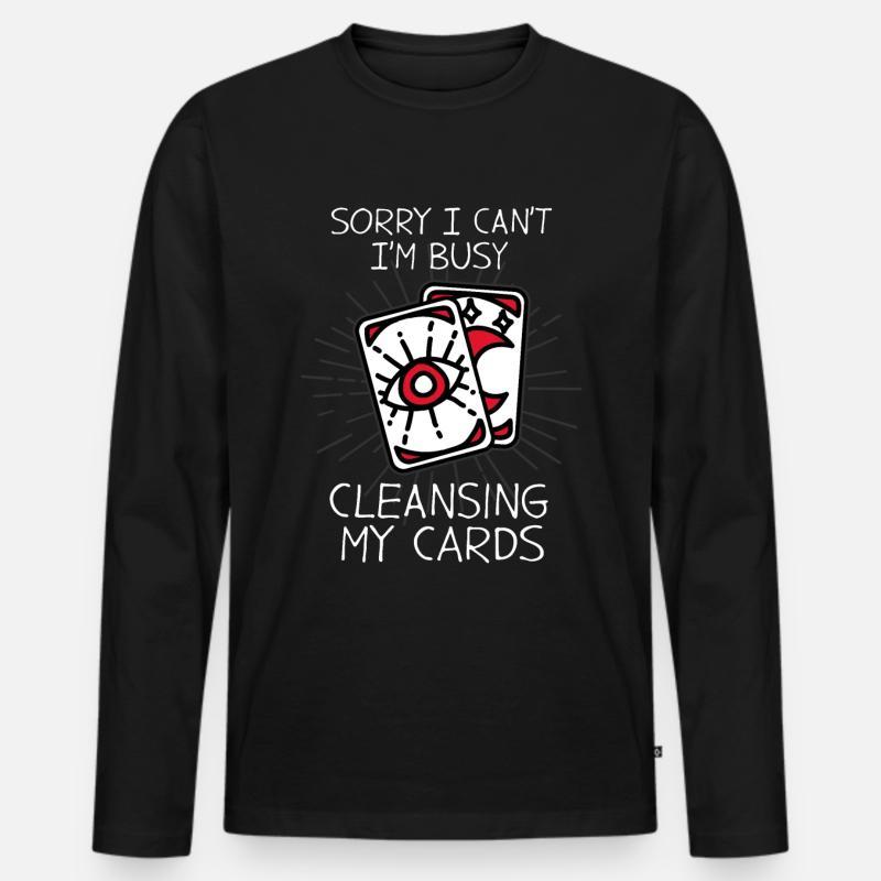 Tarot Karten Hellseher Karten Legen - Männer Premium Bio Langarmshirt - Schwarz