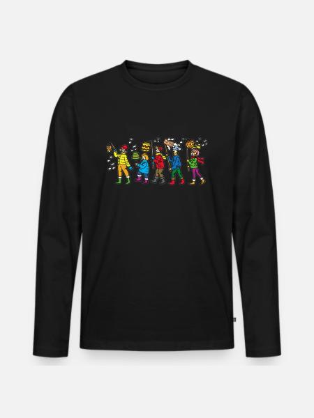 Saint Martin Singing children - Men's Premium Organic Long Sleeve Shirt - black