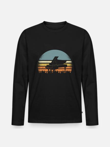 Piano piano - T-shirt manches longues Premium bio Homme - noir