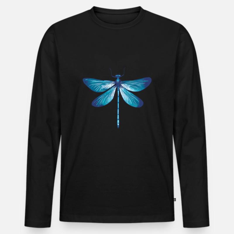 Libellules Insectes nature Entomologiste Biologiste - T-shirt manches longues Premium bio Homme - noir