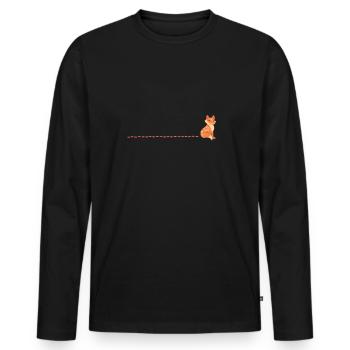 Fuchs Waldtiere Umweltschutz - Männer Premium Bio Langarmshirt - Schwarz - Vorne - Nico (187cm)