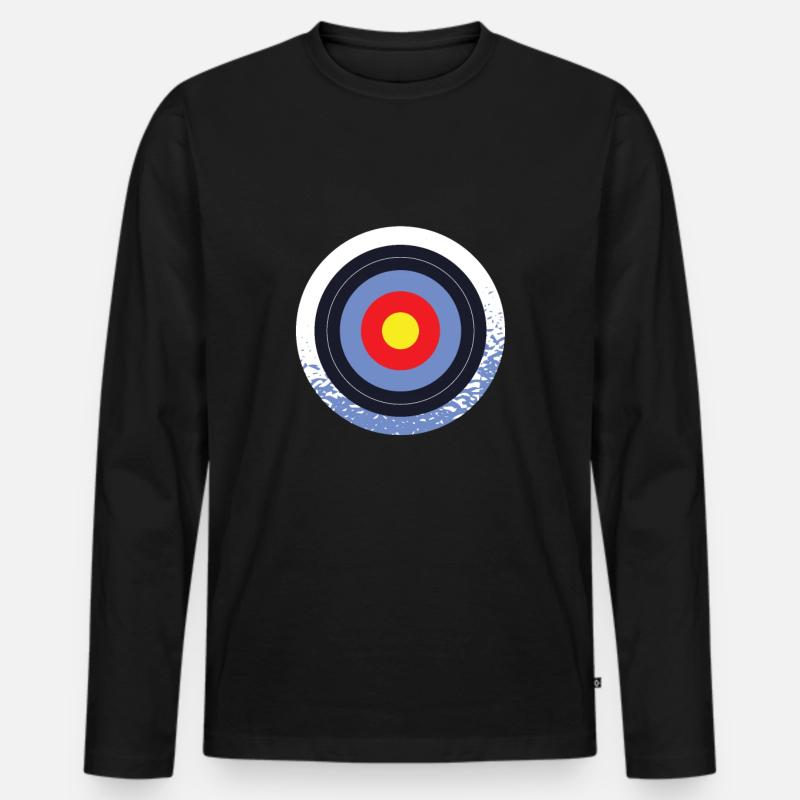 Bogenschießen Bogenschiessen Bogensport - Männer Premium Bio Langarmshirt - Schwarz