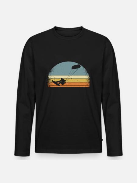 Kitesurf Kitesurf Kiten - T-shirt manches longues Premium bio Homme - noir