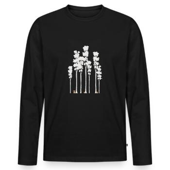 Mushroom Picker Mushrooms Mushrooms Porcini Mushrooms Mushroom Seekers - Men's Premium Organic Long Sleeve Shirt - black - Front - Nico (187cm)