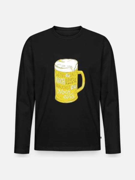 Beer drink alcohol - Men's Premium Organic Long Sleeve Shirt - black