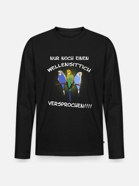 Budgie promised - Men's Premium Organic Long Sleeve Shirt - black