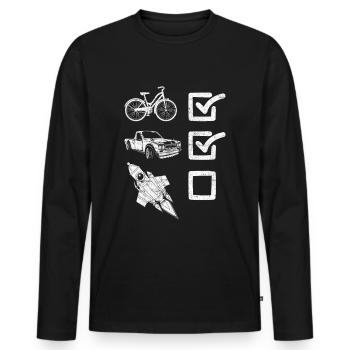 Permis de conduire composé de conducteurs novices - T-shirt manches longues Premium bio Homme - noir - Devant - Nico (187cm)