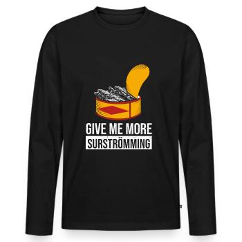Surströmming Fan - Männer Premium Bio Langarmshirt - Schwarz - Vorne - Nico (187cm)