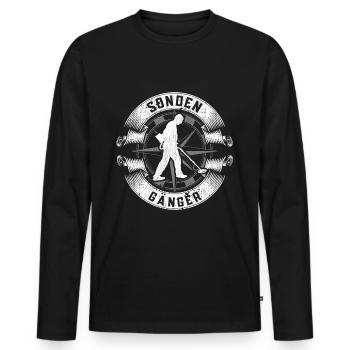 Sonden Gänger Metalldetektor Schatzsucher - Männer Premium Bio Langarmshirt - Schwarz - Vorne - Nico (187cm)