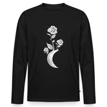Moon Rose Occult - Men's Premium Organic Long Sleeve Shirt - black - Front - Nico (187cm)