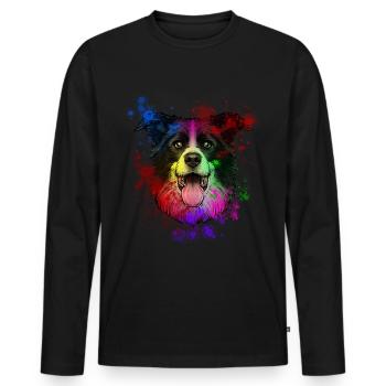 Australian Shepherd - T-shirt manches longues Premium bio Homme - noir - Devant - Nico (187cm)