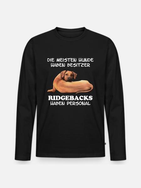 Rhodesian Ridgeback - Männer Premium Bio Langarmshirt - Schwarz