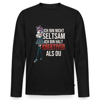 Anime Manga - Männer Premium Bio Langarmshirt - Schwarz - Vorne - Nico (187cm)