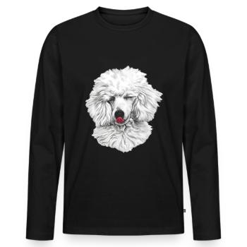 Poodle king poodle dog dog - Men's Premium Organic Long Sleeve Shirt - black - Front - Nico (187cm)