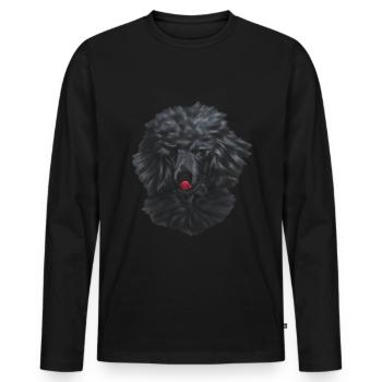 Poodle king poodle dog dog - Men's Premium Organic Long Sleeve Shirt - black - Front - Nico (187cm)